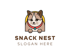 Cute Pet Cat logo design