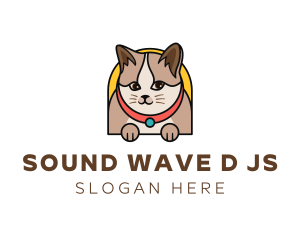 Cute Pet Cat logo design