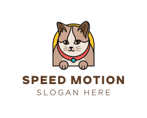 Cute Pet Cat logo design