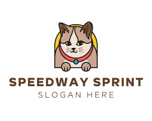 Cute Pet Cat logo design