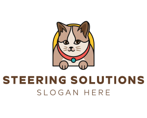 Cute Pet Cat logo design