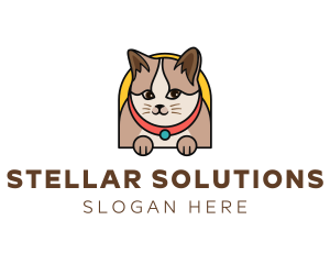 Cute Pet Cat logo design