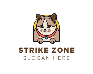 Cute Pet Cat logo design