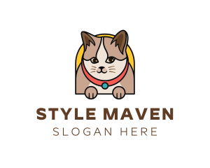 Cute Pet Cat logo design