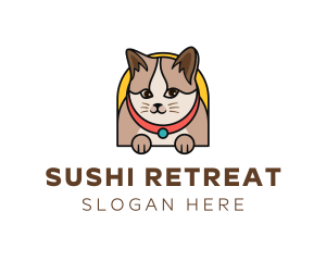 Cute Pet Cat logo design