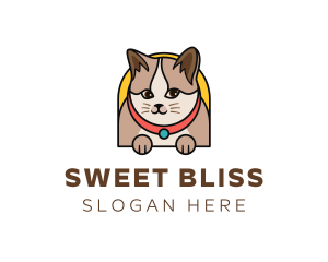 Cute Pet Cat logo design