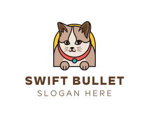 Cute Pet Cat logo design