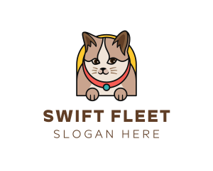 Cute Pet Cat logo design