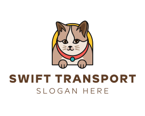 Cute Pet Cat logo design