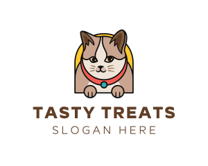 Cute Pet Cat logo design