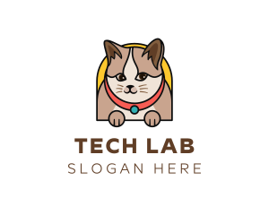 Cute Pet Cat logo design