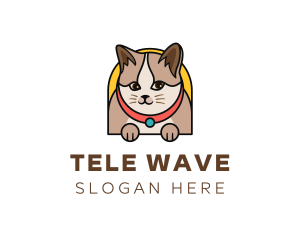 Cute Pet Cat logo design