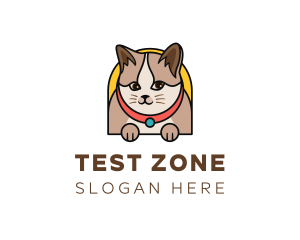 Cute Pet Cat logo design