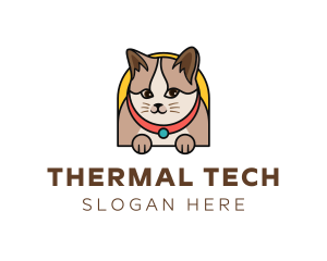 Cute Pet Cat logo design