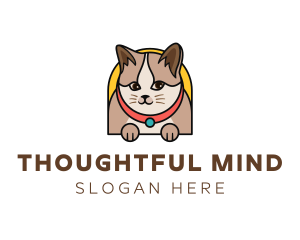 Cute Pet Cat logo design