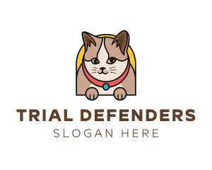 Cute Pet Cat logo design