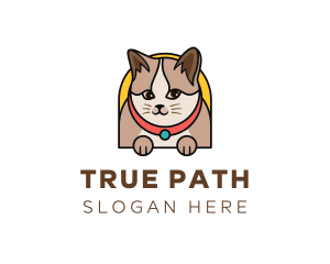 Cute Pet Cat logo design