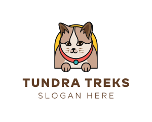 Cute Pet Cat logo design