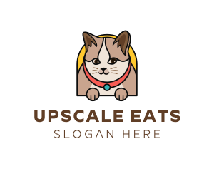 Cute Pet Cat logo design