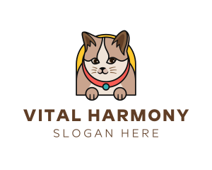 Cute Pet Cat logo design