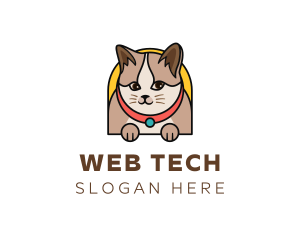 Cute Pet Cat logo design