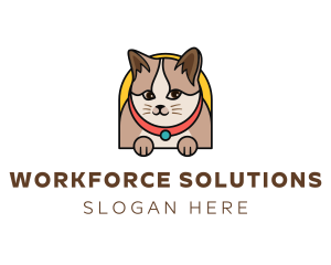 Cute Pet Cat logo design