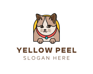 Cute Pet Cat logo design