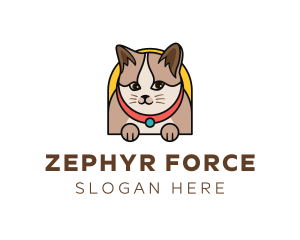 Cute Pet Cat logo design