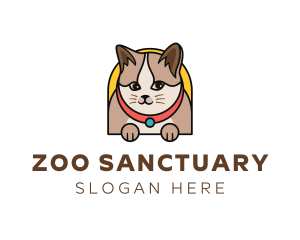 Cute Pet Cat logo design