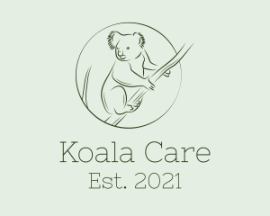 Koala Tree Drawing logo