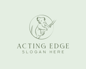 Koala Tree Drawing logo design