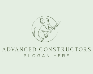 Koala Tree Drawing logo design