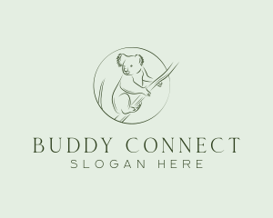 Koala Tree Drawing logo design