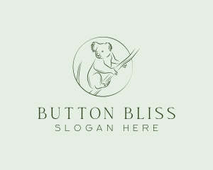 Koala Tree Drawing logo design