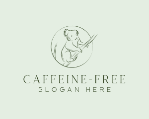 Koala Tree Drawing logo design