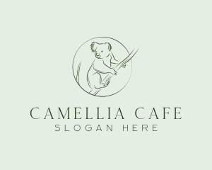 Koala Tree Drawing logo design