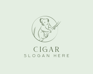 Koala Tree Drawing logo design