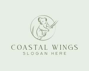 Koala Tree Drawing logo design