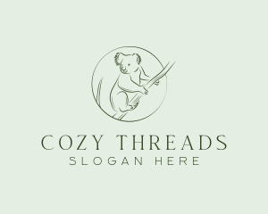 Koala Tree Drawing logo design