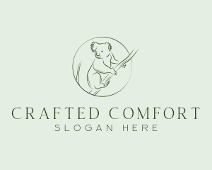 Koala Tree Drawing logo design