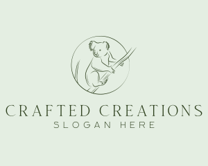 Koala Tree Drawing logo design