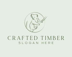 Koala Tree Drawing logo design