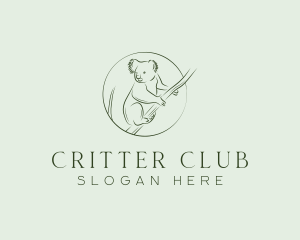 Koala Tree Drawing logo design