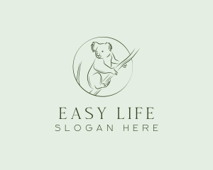 Koala Tree Drawing logo design