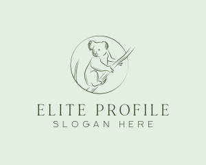 Koala Tree Drawing logo design