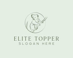 Koala Tree Drawing logo design