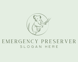 Koala Tree Drawing logo design