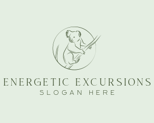 Koala Tree Drawing logo design