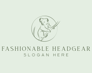 Koala Tree Drawing logo design