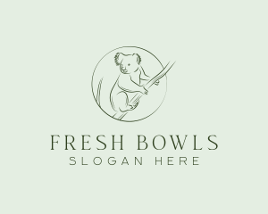 Koala Tree Drawing logo design